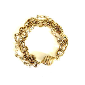 VTG SAC Sarah Coventry Gold Chain Bracelet 7.5” L
